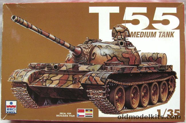 ESCI 1/35 T-55 Tank, 5044 plastic model kit